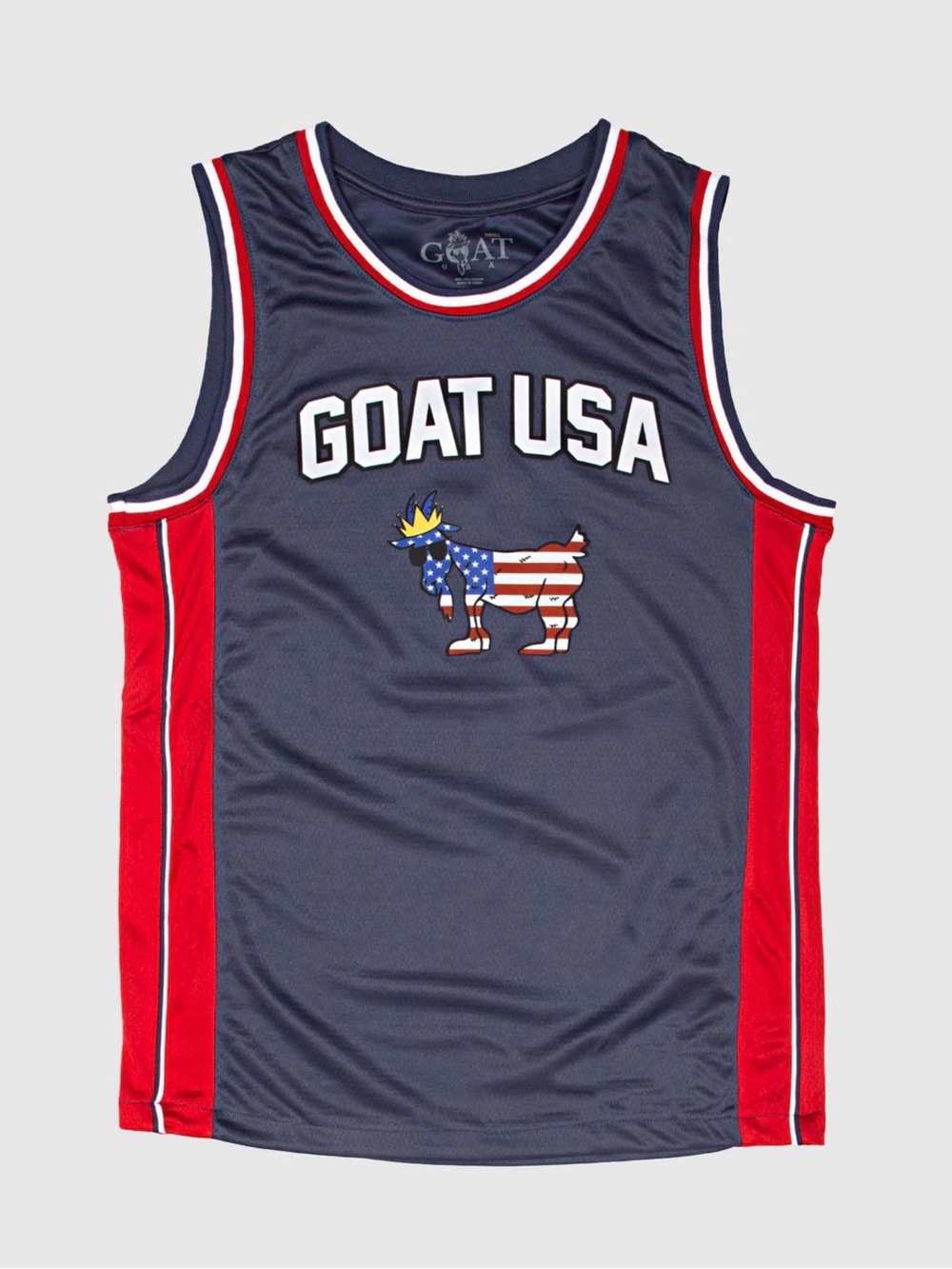 GOAT USA Men's Navy & Red Basketball Jersey